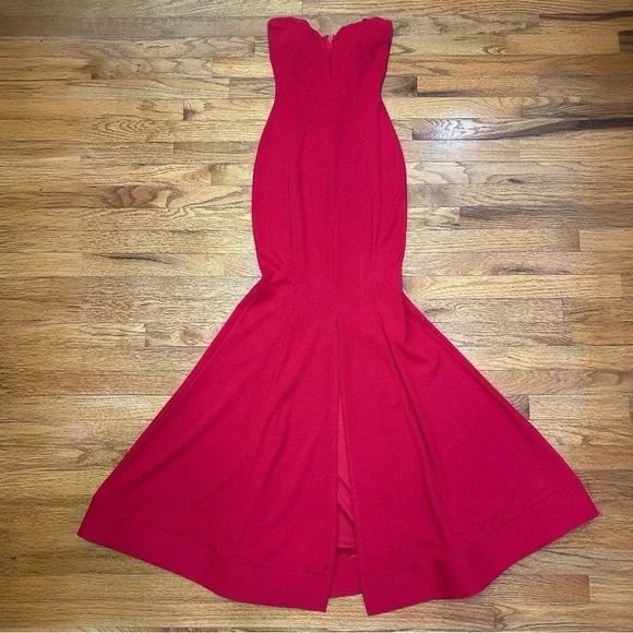Windsor Strapless Sweetheart Mermaid Dress - Red - Picture 1 of 5